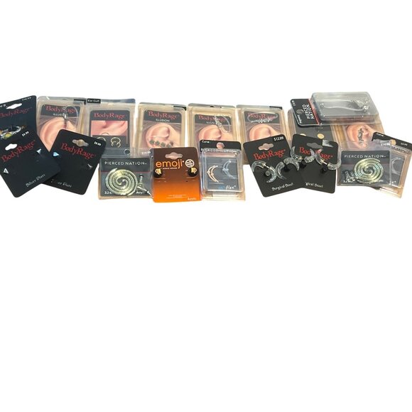 Lot of 18 Body Jewelry Items Body Rage Pierced Nation Pregnancy Belly Button NEW - Picture 1 of 5